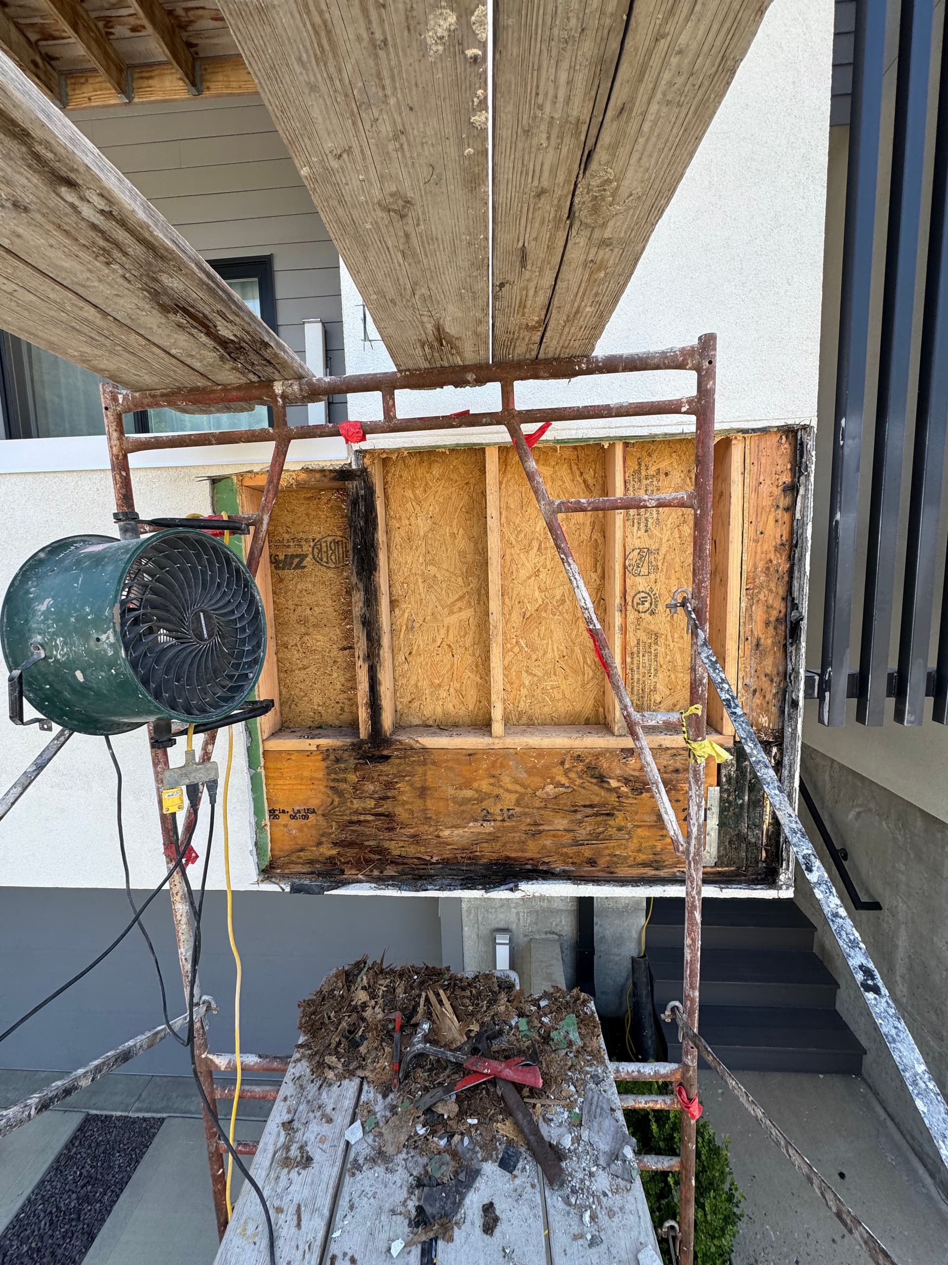 Gallery photos for Wood Rot and Structural Beam Repair on a Modern Exterior: Image #1