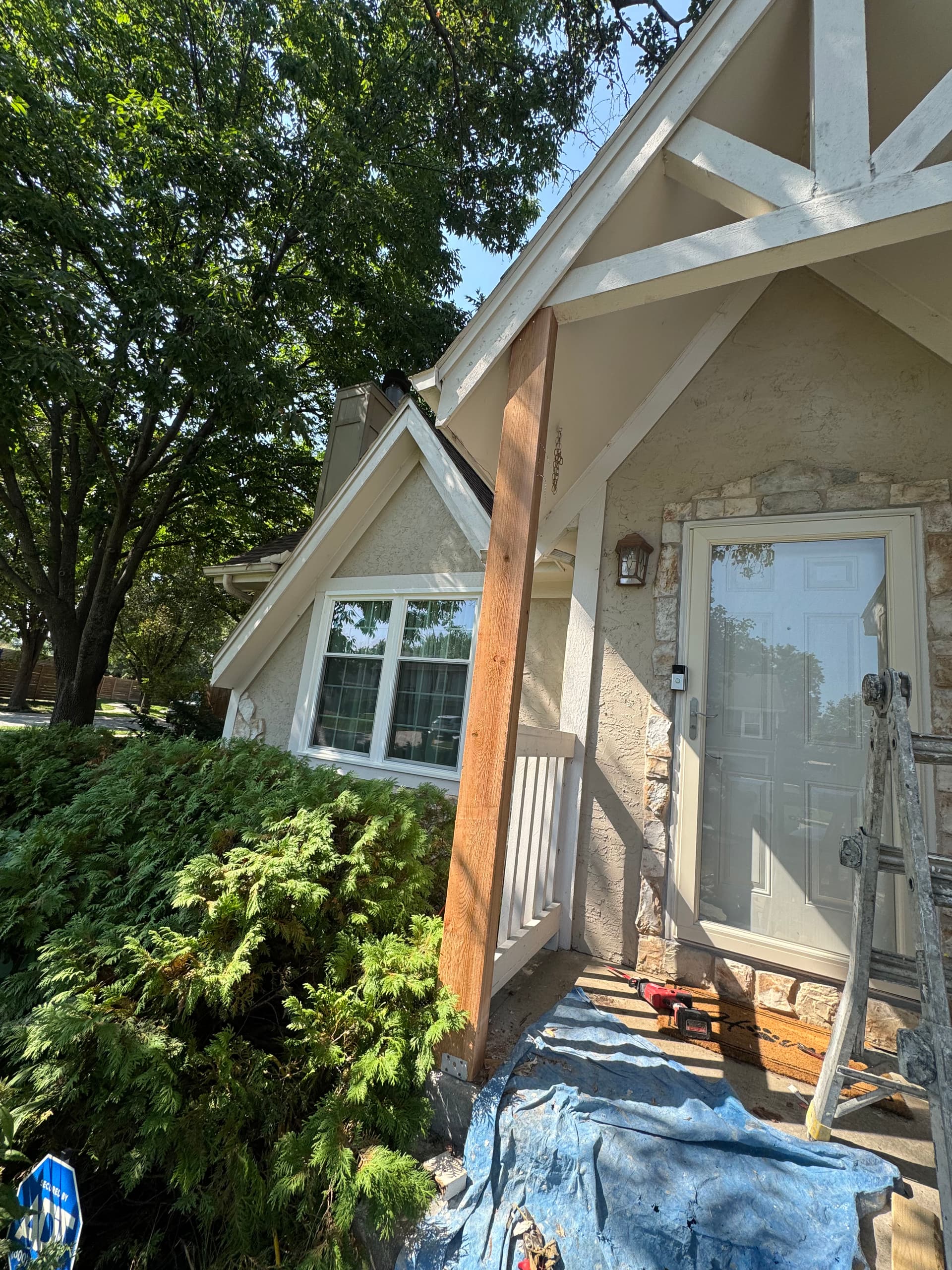Gallery photos for Rotted Porch Post Replaced and Painted on This Home Entry: Image #1